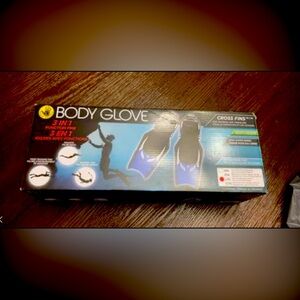 New! Body glove 3 in 1 cross fins snorkel dive swimming flippers